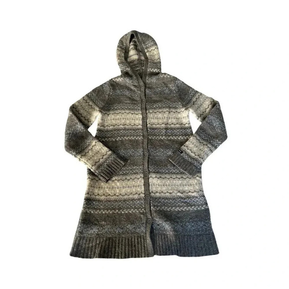 Abercrombie & Fitch Y2K Vintage Knit 100% Lambs wool Cardigan jacket Size Medium - Picture 1 of 4